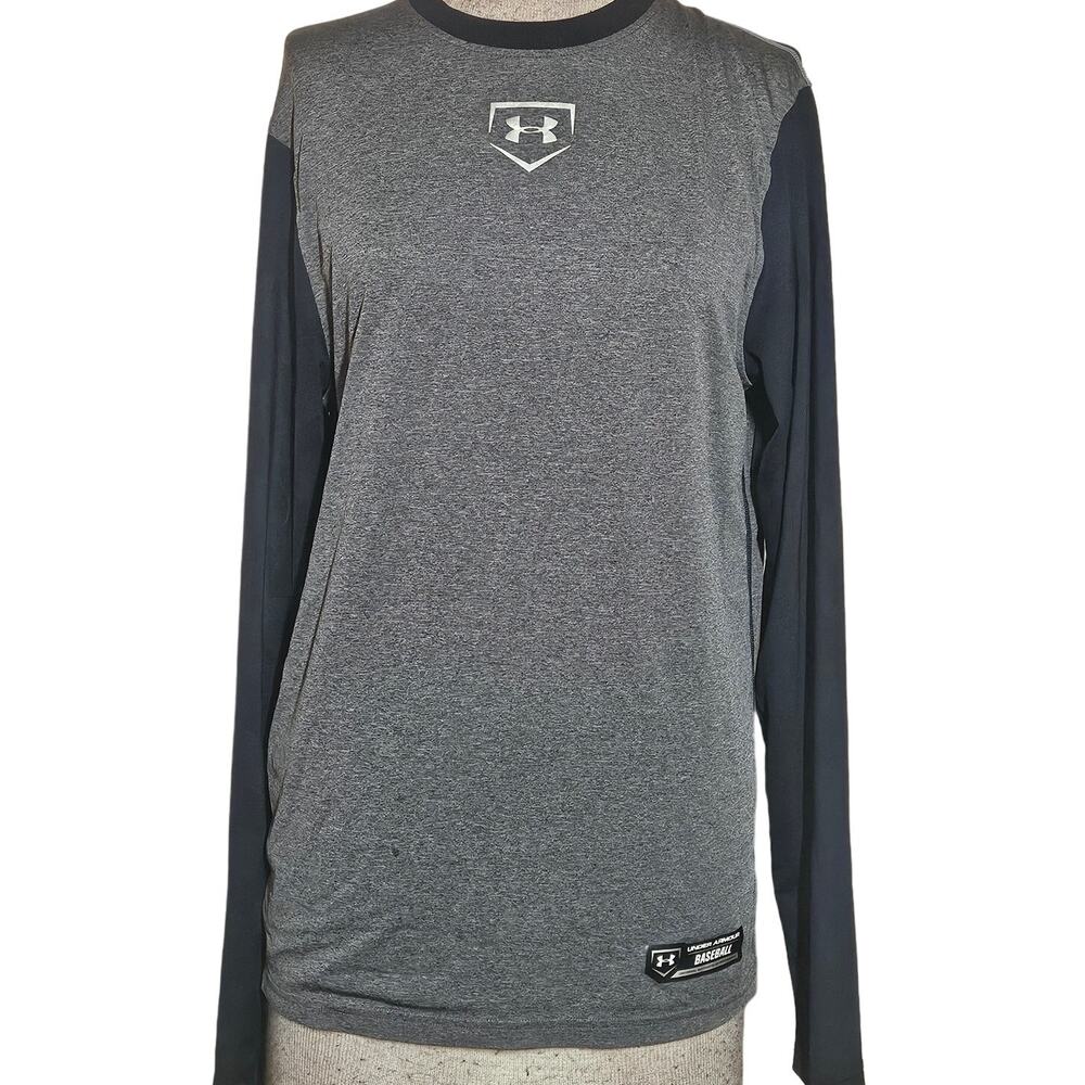 Under Armour Long Sleeve Heat Gear Baseball Top Size Small